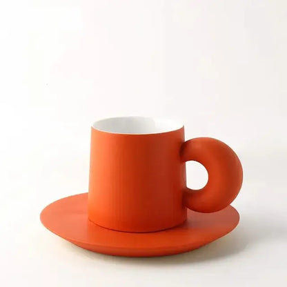 PaletteCraft Ceramic Mug & Saucer Set