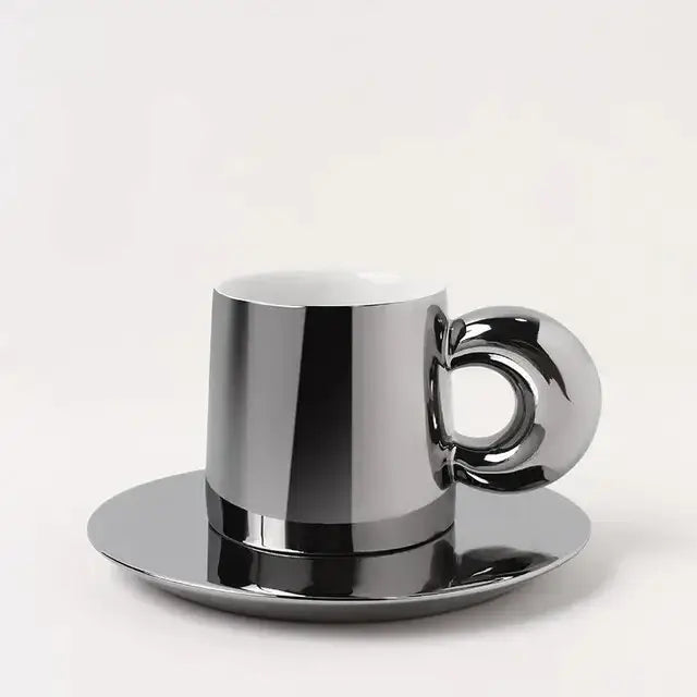 PaletteCraft Ceramic Mug & Saucer Set