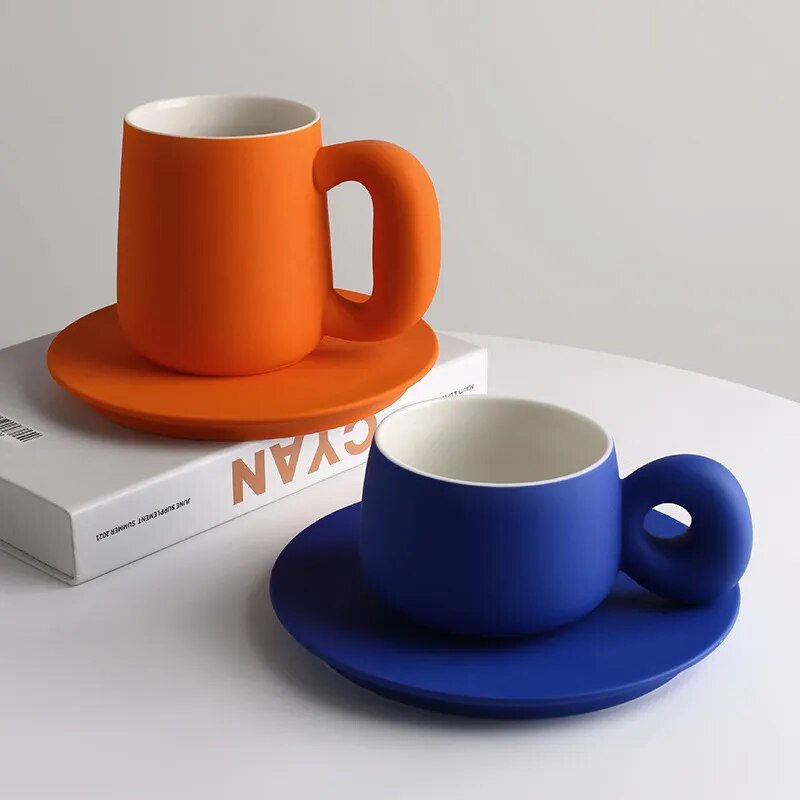 PaletteCraft Ceramic Mug & Saucer Set