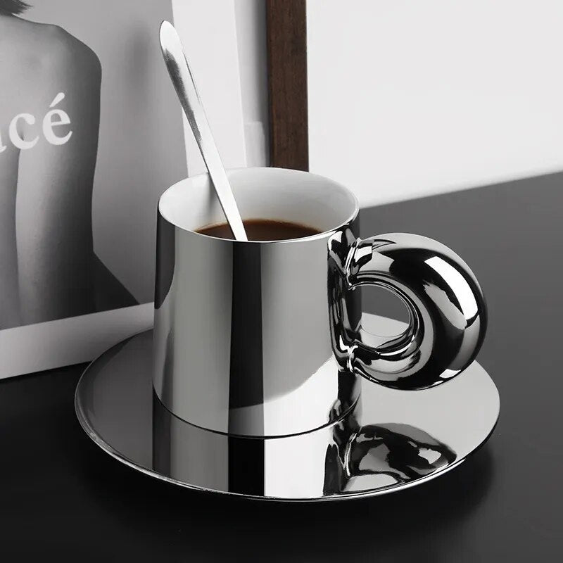 PaletteCraft Ceramic Mug & Saucer Set