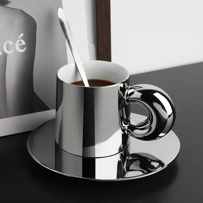 PaletteCraft Ceramic Mug & Saucer Set